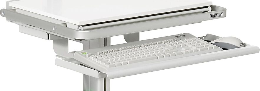 Treston Tablero para teclado y ratón, A x P 620 x 210 mm, gris