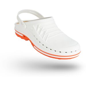 WOCK Zueco Blanco/Naranja Clog 01 c/ Tira y Plantilla de Confort Naranja/Blanco 35/36