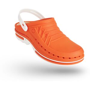 WOCK Zueco Naranja/Blanco Clog 05 c/ Tira y Plantilla de Confort Blanco/Naranja 35/36