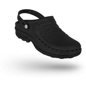 WOCK Zuecos Sanitarios Negros Clog 11 c/ Tira Negro/Negro 35/36