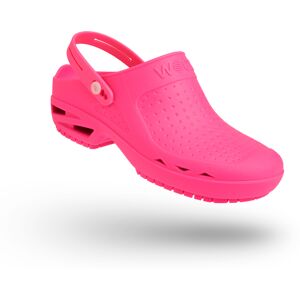 WOCK Zuecos Sanitarios Rosa Bloc Open 04 c/ Tira Fucsia 34/35