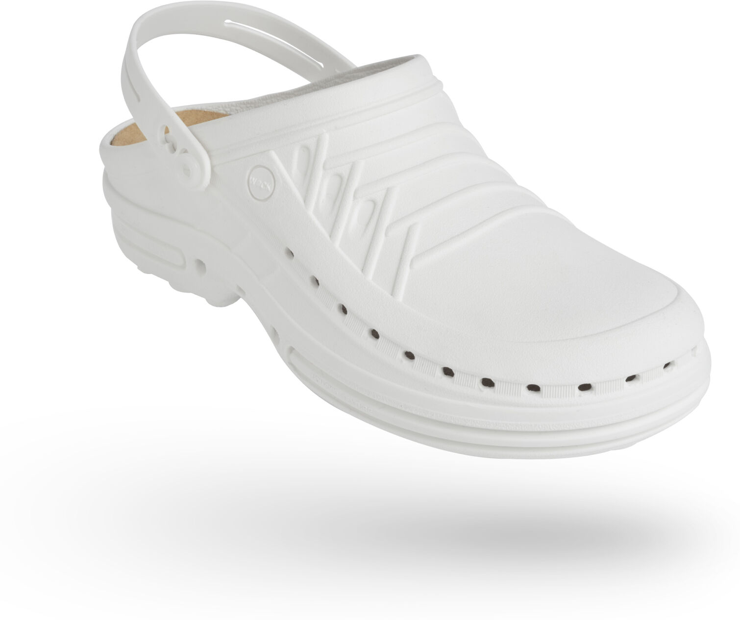 WOCK Zueco Blanco Clog 10 c/ Tira y Plantilla de Confort Blanco/Blanco 35/36