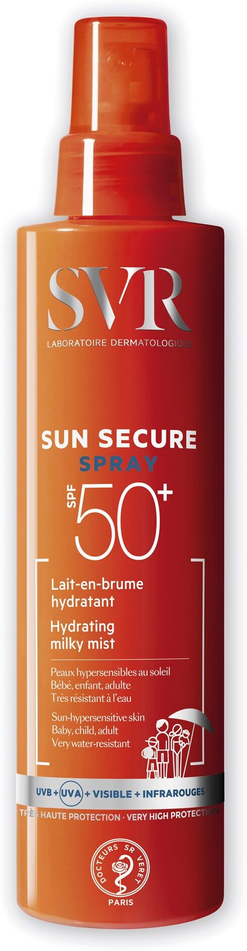 SVR Sun Secure Spray SPF50 + para la cara y el cuerpo 200mL SPF50+