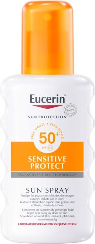 Eucerin Sun Protection Sensitive Protect SPF50 Spray solar corporal Piel sensible 200mL SPF50+