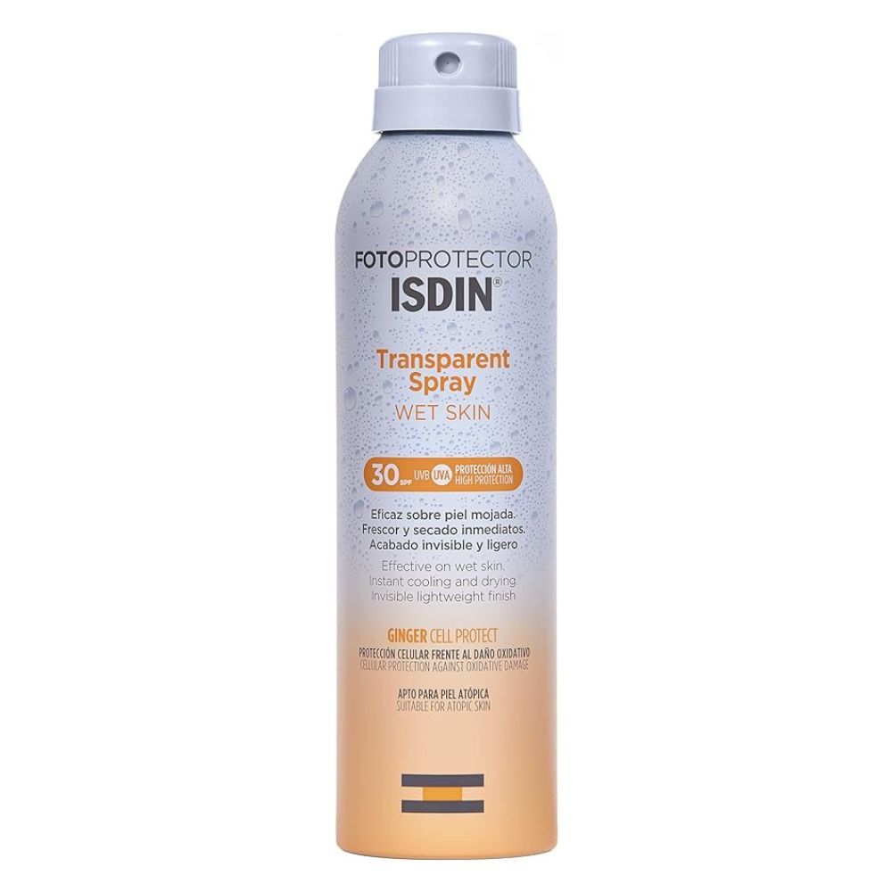Isdin Fotoprotector Spray transparente SPF30 Piel mojada para el cuerpo 250mL SPF30