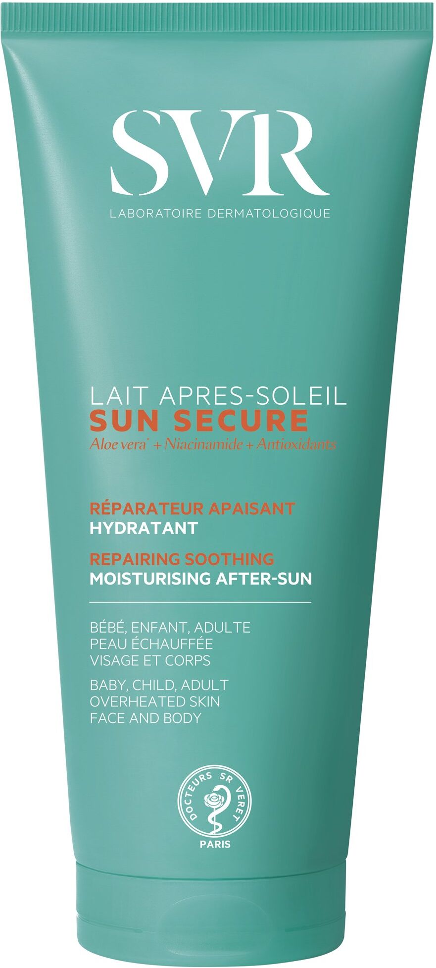 SVR Sun Secure Ultra Reparador After Sun para rostro y cuerpo 200mL