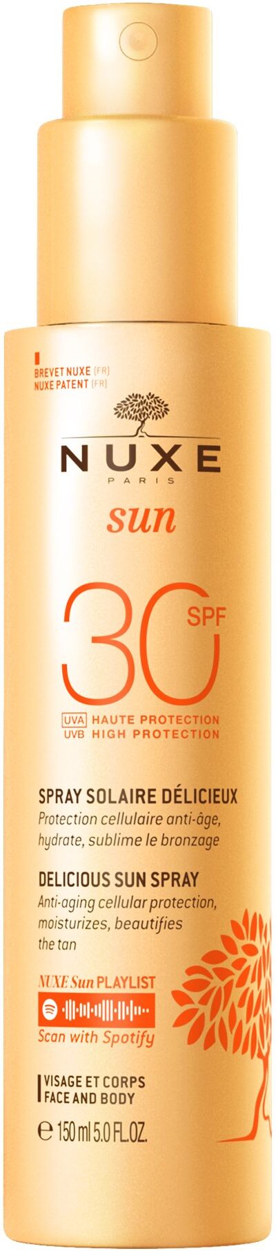 Nuxe Spray Lácteo Solar para La Cara Y El Cuerpo 150mL SPF30