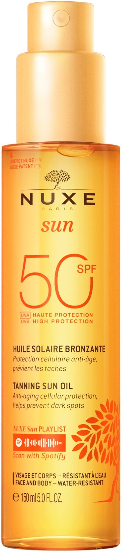 Nuxe Aceite Bronceador para Cara Cuerpo 150mL SPF50