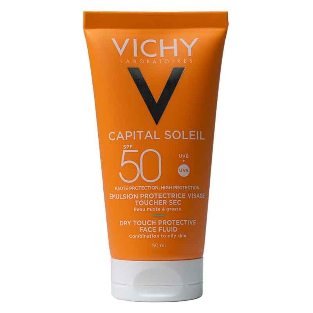 Vichy Capital Soleil SPF50 + Fluido Facial Matificante Toque Seco 50mL SPF50+