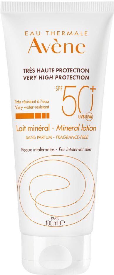 Avène Leche mineral de muy alta protección para pieles intolerantes SPF50 + 100mL SPF50+