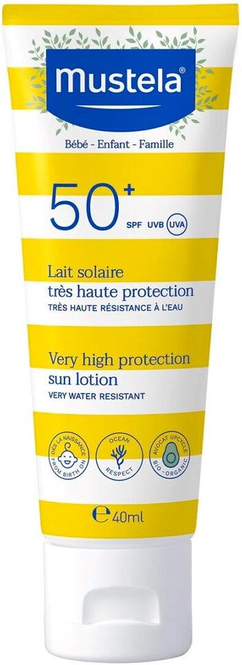 Mustela Loción facial solar de muy alta protección FPS 50 + 40mL SPF50+