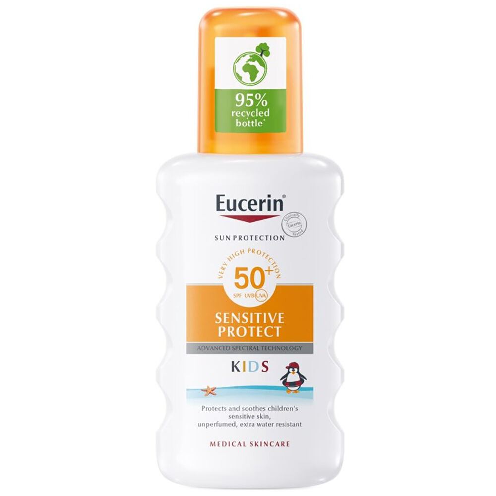 Eucerin Sun Protection Sensitive Protect SPF50 Niños Spray Extra Resistente al Agua 200mL SPF50+