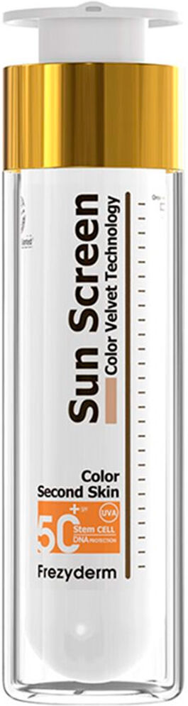 Frezyderm Sun Screen Terciopelo Segunda piel Tecnología SPF50+ 50mL Tinted SPF50+