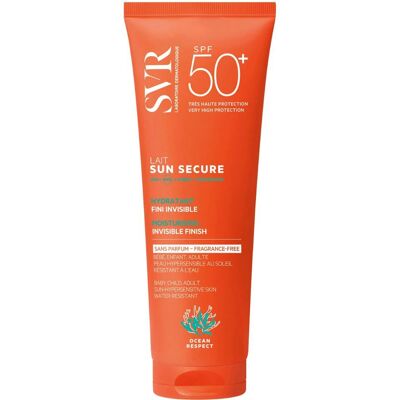 SVR Sun Secure Leche hidratante SPF50 para rostro y cuerpo sin perfume 250mL No Fragrance SPF50+ SVR Sun Secure Leche hidratante SPF50 para rostro y cuerpo sin perfume 250mL No Fragrance SPF50+