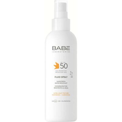Babé Spray fluido SPF50 Protector solar textura ultraligera 200mL SPF50 Babé Spray fluido SPF50 Protector solar textura ultraligera 200mL SPF50