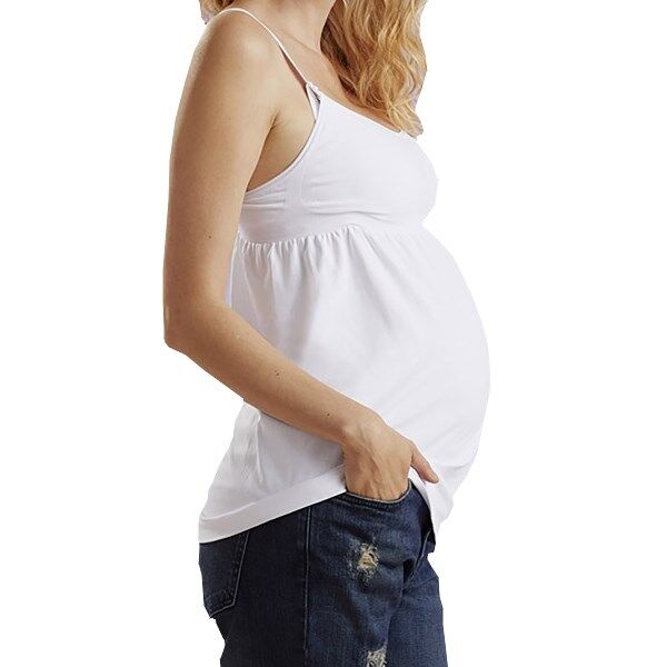 Cantaloop Camiseta de Lactancia para Embarazadas Talla L 1&nbsp;un. White L