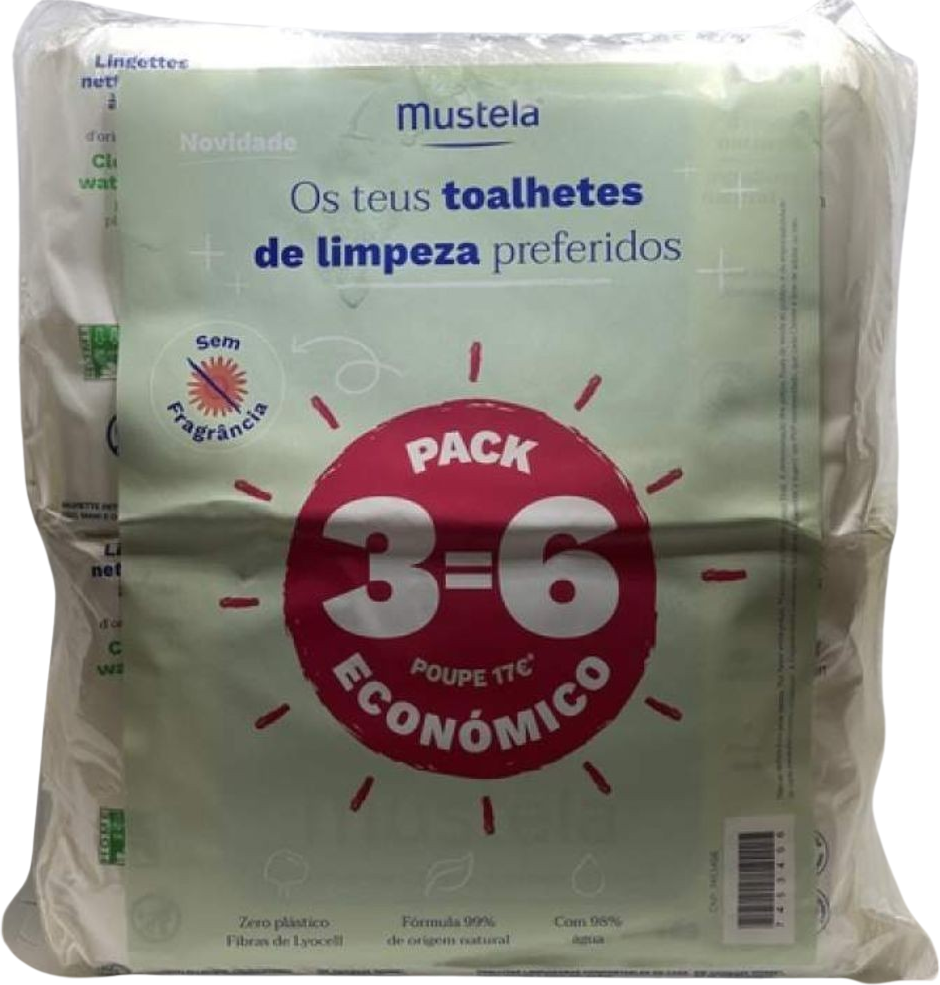 Mustela Toallitas Limpiadoras Sin Perfume 360&nbsp;un.