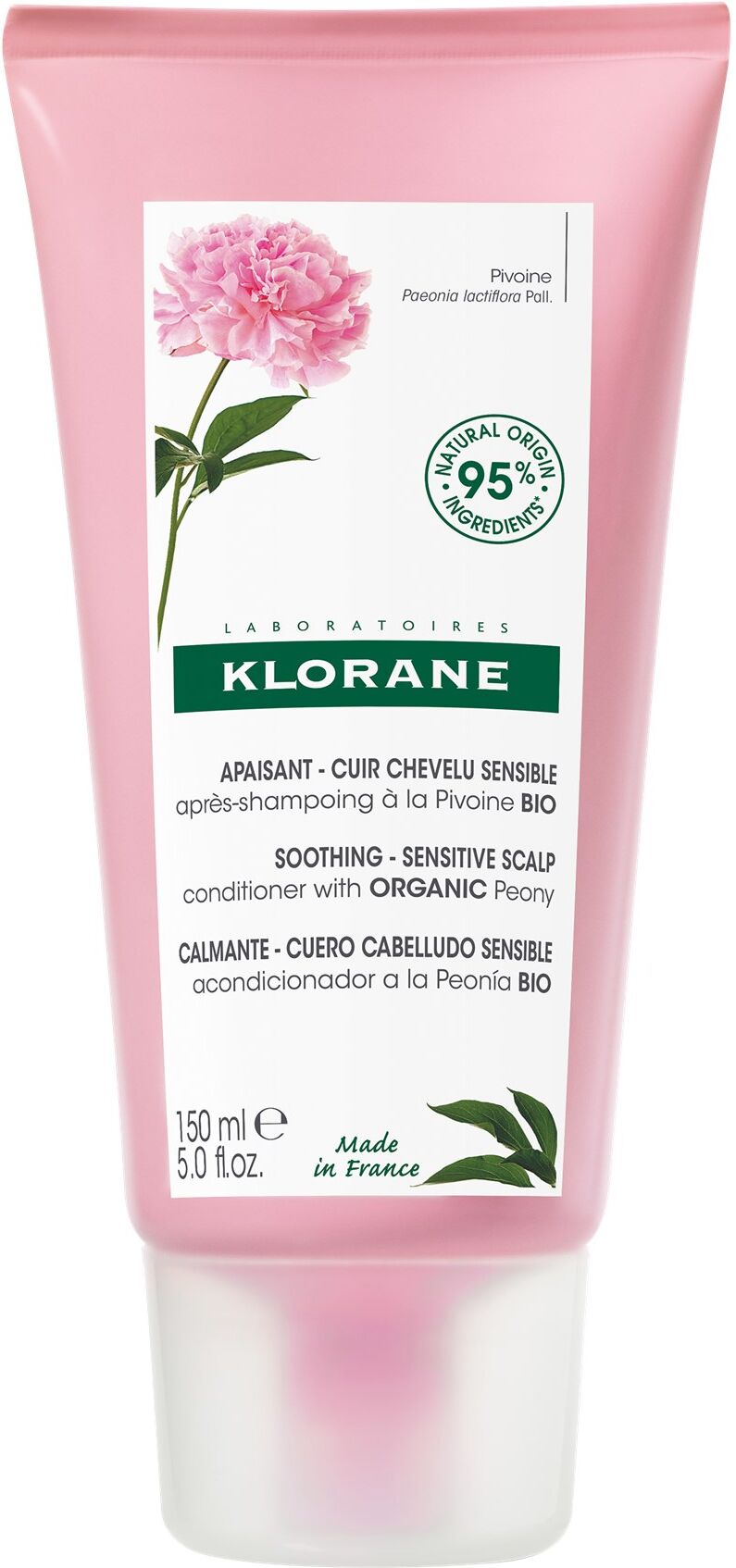 Klorane Gel de Peonía Contitioner Cuero cabelludo irritado y sensible 150mL