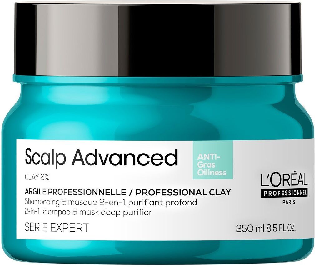 L'Oréal Professionnel Serie Expert Scalp Advanced Clay 2 en 1 Champú y  Purificador profundo Mask  250mL