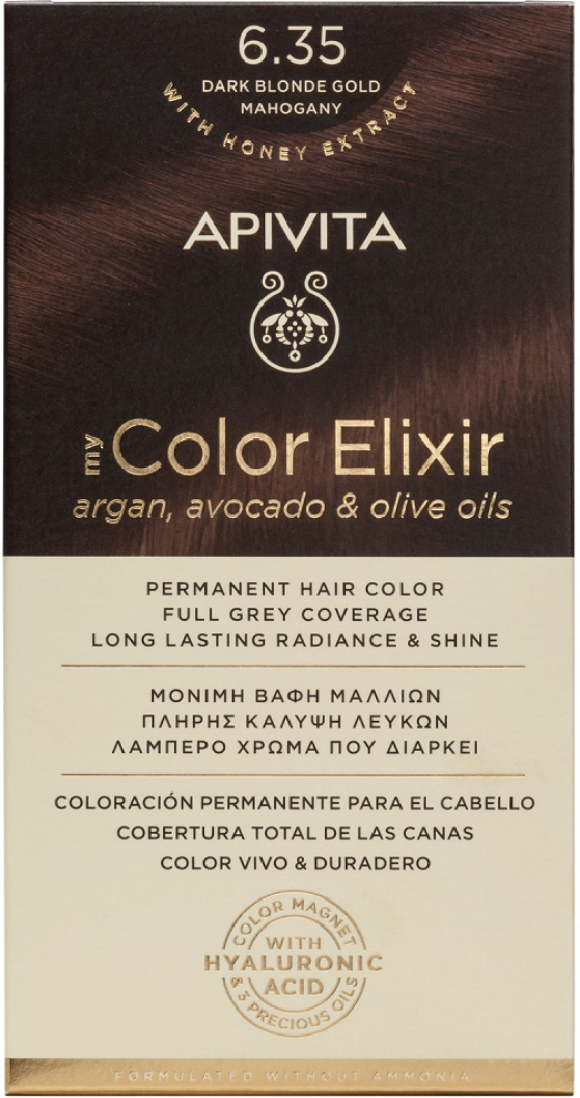 Apivita Tinte permanente My Color Elixir 1&nbsp;un. 6.35 Mahogany Gold Dark Blond