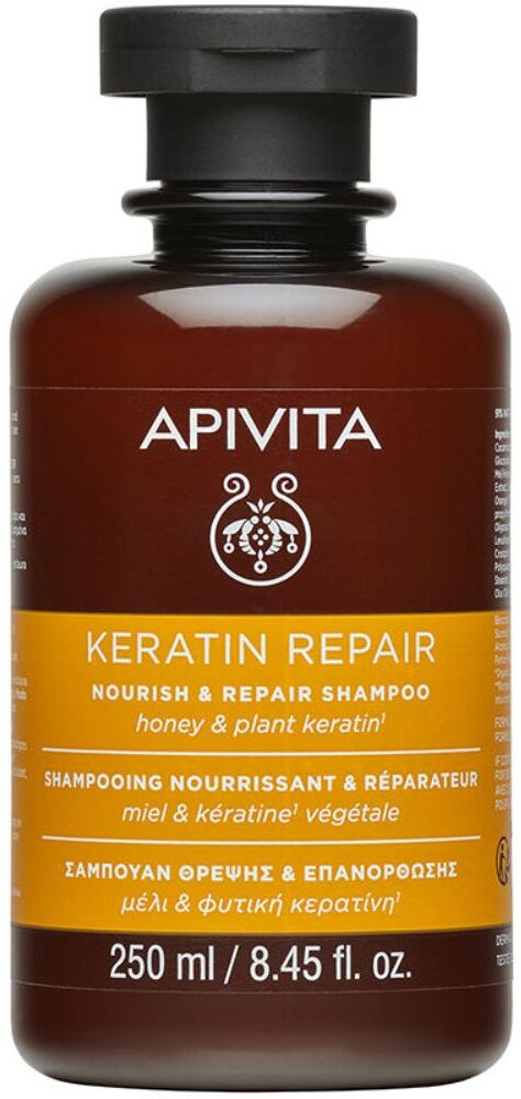 Apivita Champú nutritivo y reparador para cabellos secos y dañados 250mL