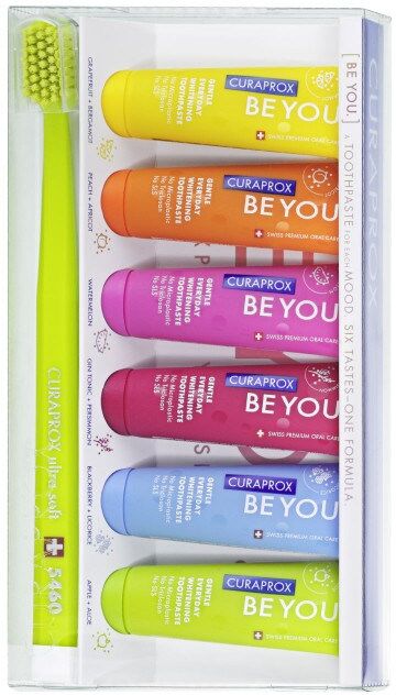 Curaprox Pasta dentífrica Be YouBe You Pasta dentífrica 6x10mL Cs 5460 Toothbrush 1&nbsp;un.