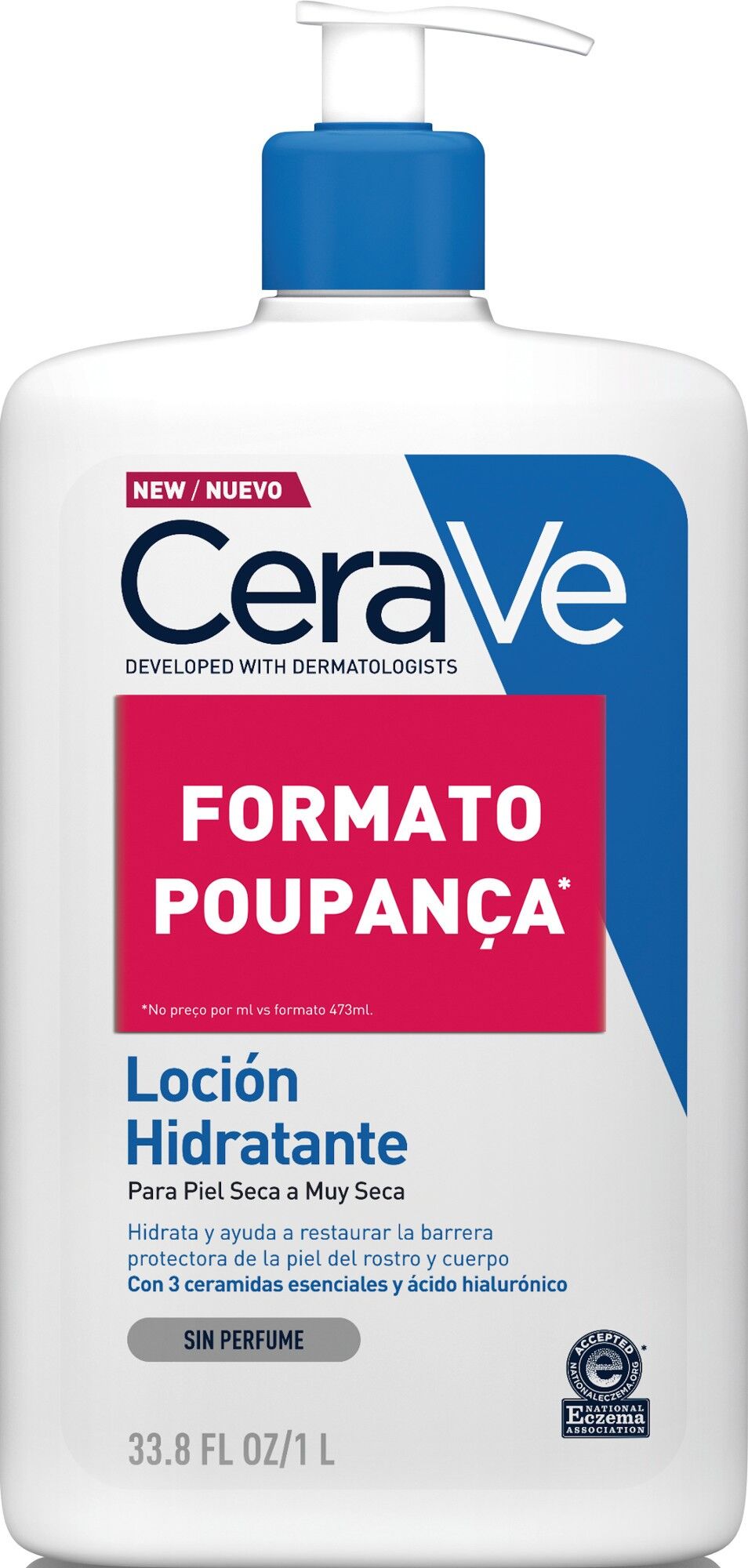 CeraVe Loción hidratante para cara y cuerpo 1000mL