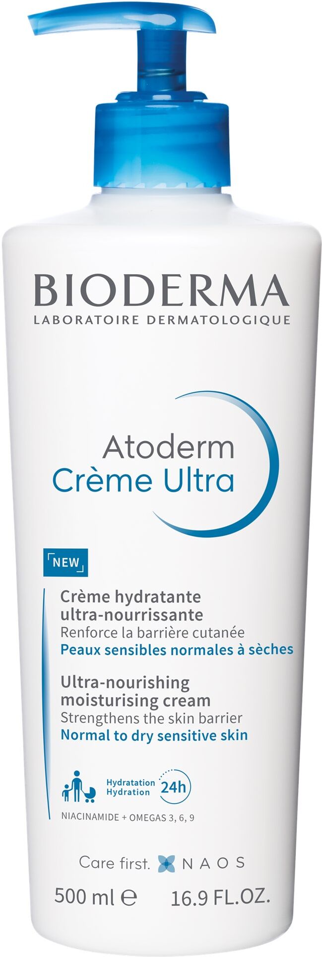 Bioderma Crema para Pieles Ultra Secas Y Muy Secas Atoderm 500mL No Fragrance