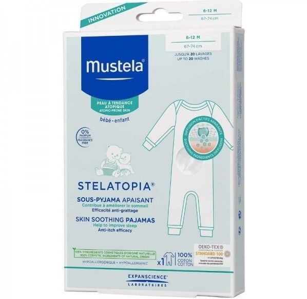 Mustela Pijama calmante para la piel Stelatopia 1&nbsp;un. 6-12 Months (67-74cm)