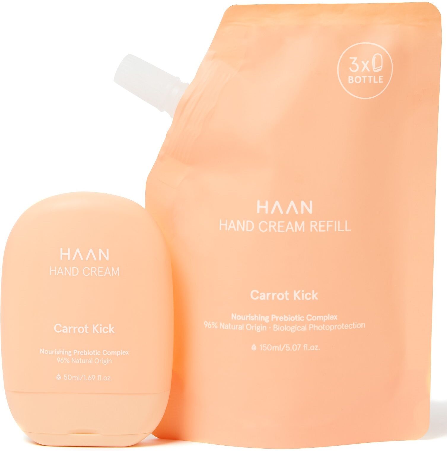 Haan Crema de manos hidratante y nutritiva 150mL Carrot Kick refill