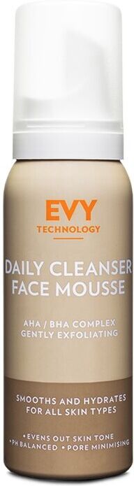 Evy Technology Mousse facial limpiadora diaria Complejo AHA/BHA suavemente exfoliante 100mL