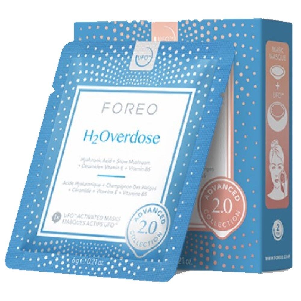 Foreo UFO H2Overdose 2.0 Ultrahidratante facial Mask Piel seca 6x6g