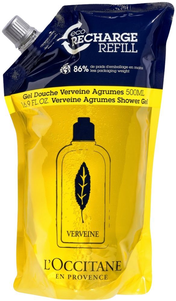 L'Occitane Gel de ducha cítrico de verbena agradablemente perfumado 500mL refill