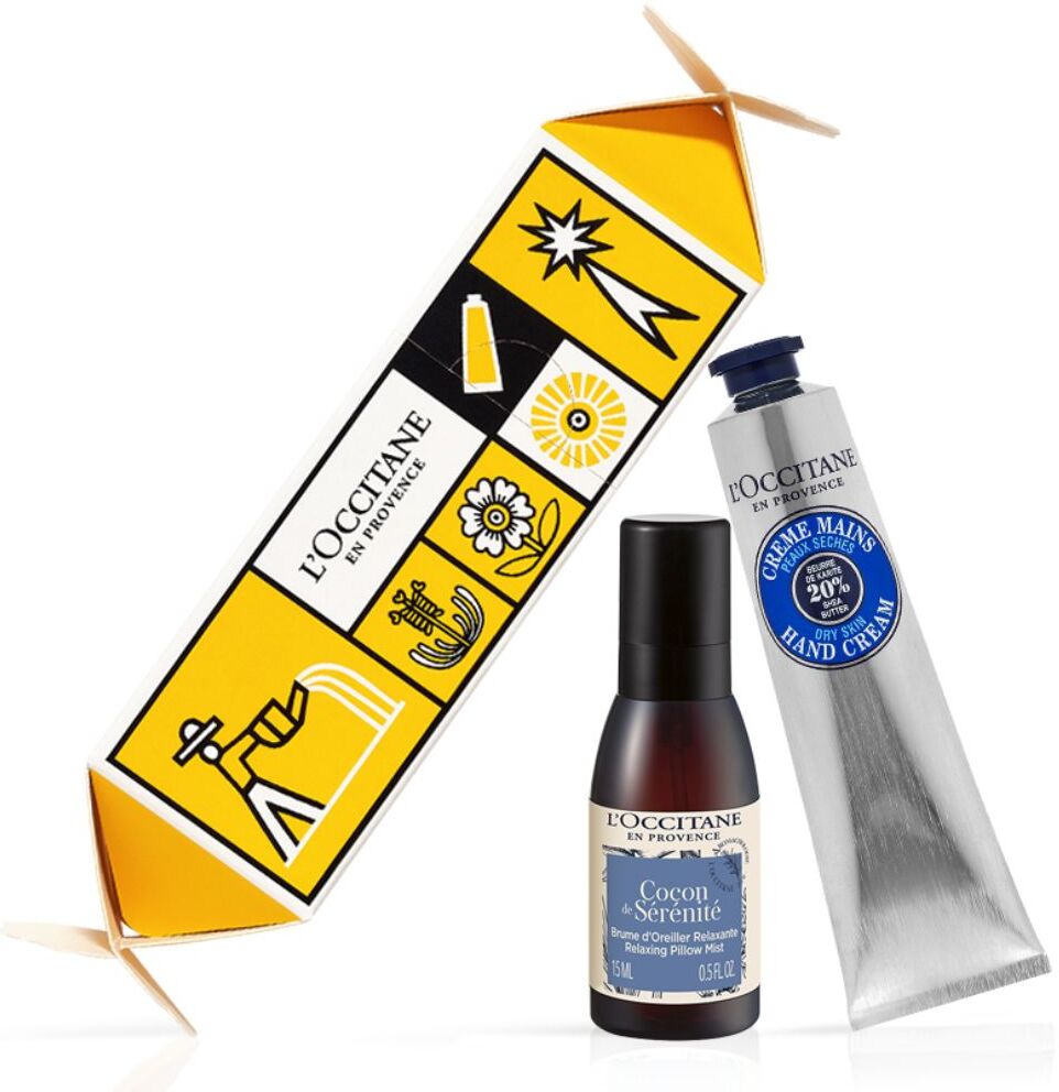 L'Occitane Crema de manos de manteca de karité Piel secaLa bruma relajante de almohada 15mL Crema de manos de manteca de karité 30mL 1&nbsp;un.