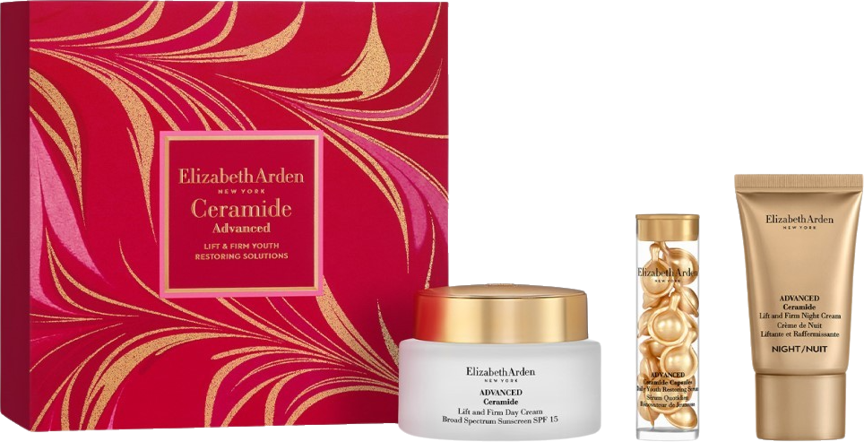 Elizabeth Arden Advanced Ceramide Lift and Firm Crema de día SPF15 ++AC Lift &amp; Firm Crema de Día 50mL Crema de Noche 15mL Ceramide 14caps 50mL SPF15