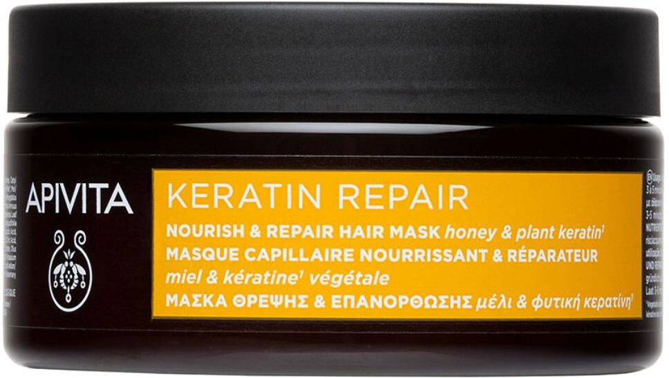 Apivita Keratin Repair Nutre y Repara el Cabello Mask con Oliva y Miel 200mL