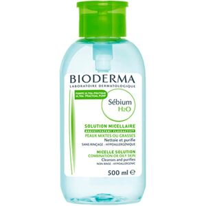 Bioderma Sebium H2O Solución Micelar Limpieza Piel Grasa Acnéica 500mL Pump-Reverse