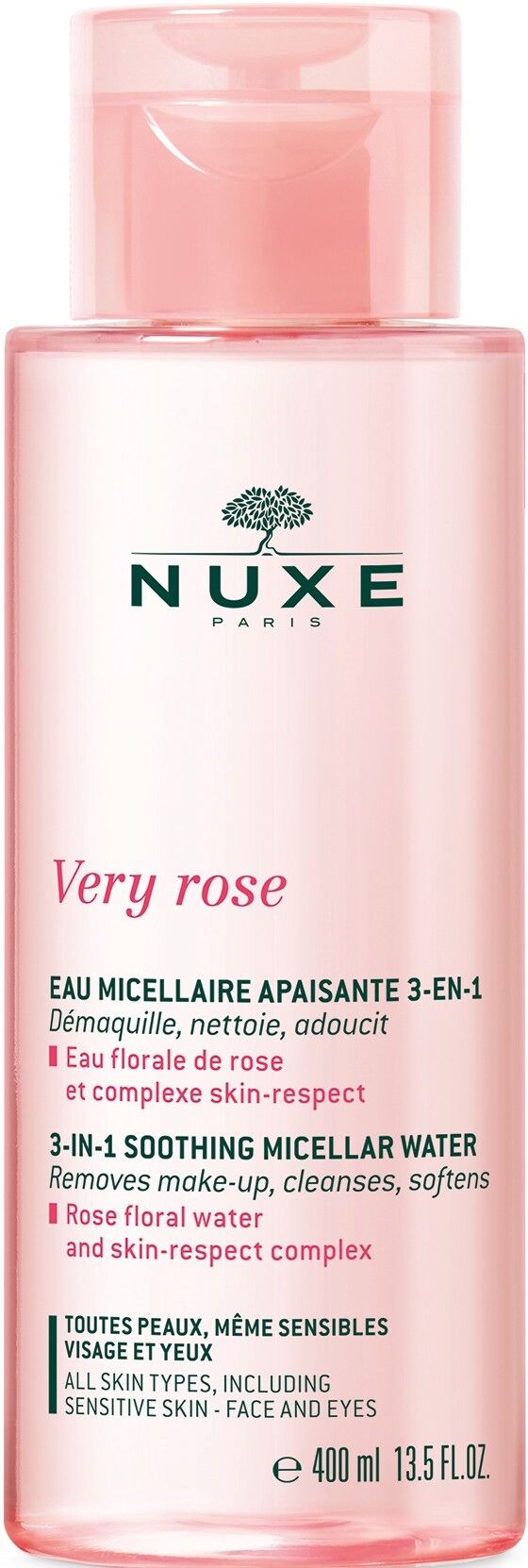 Nuxe Agua micelar hidratante 3 en 1 Very Rose 400mL