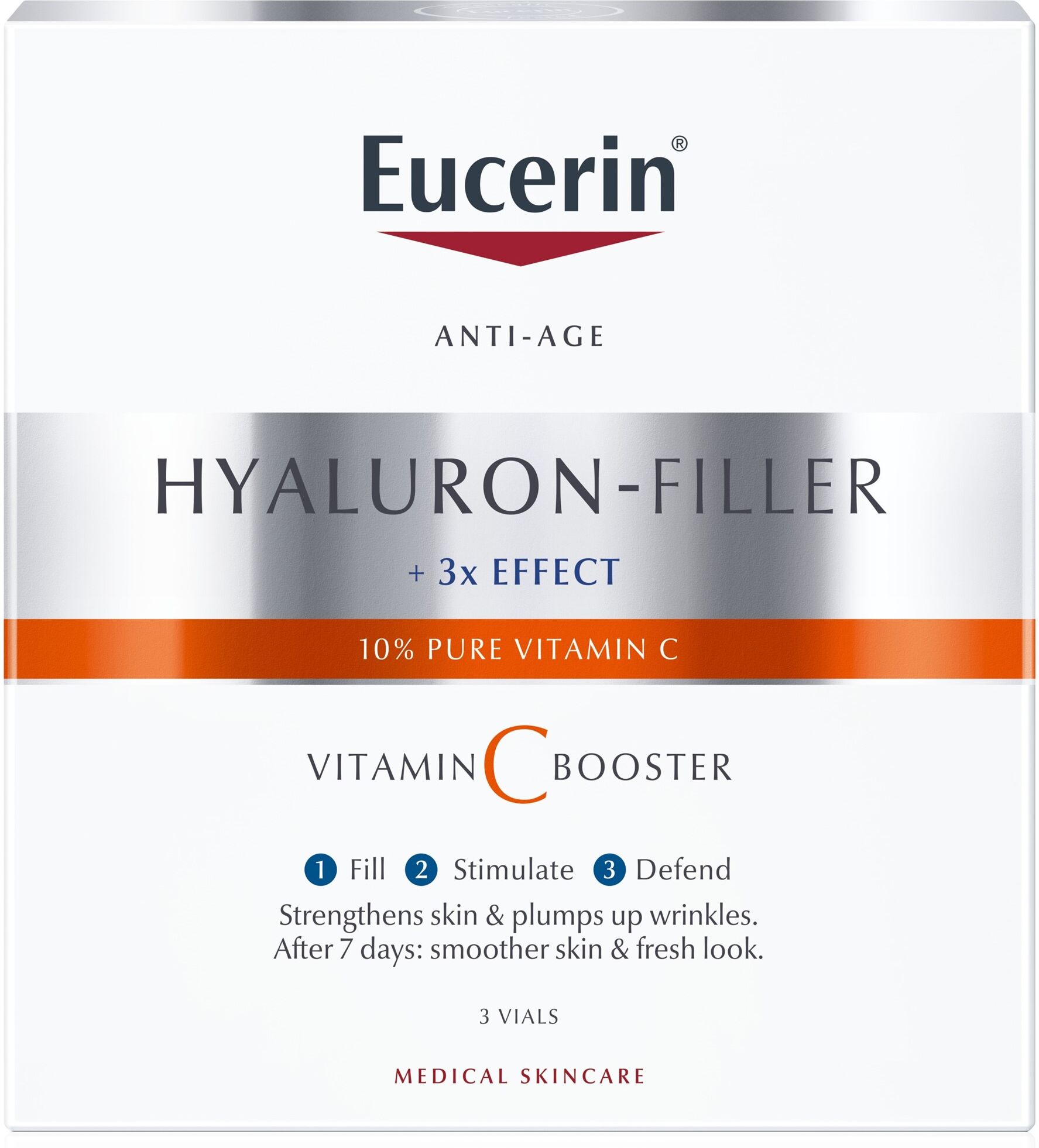 Eucerin Hyaluron-Filler 3x Efecto Booster Vitamina C 3x8mL