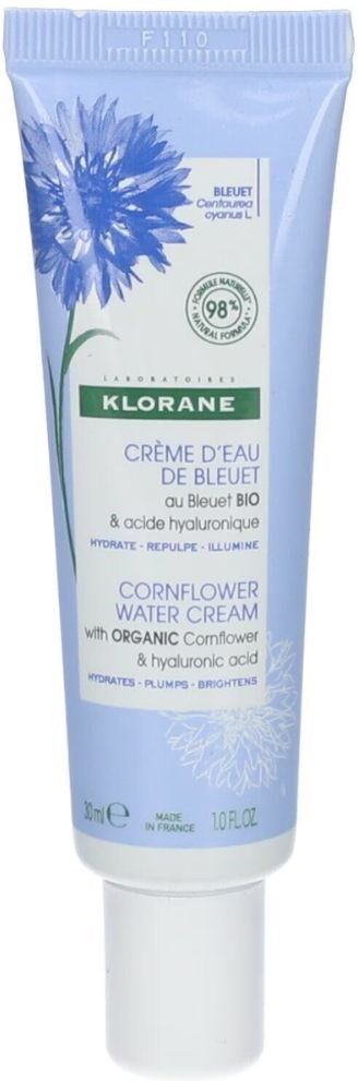 Klorane Crema de agua cian con flor cian bio y ácido hialurónico 30mL