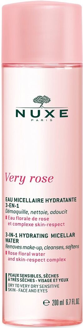 Nuxe Very Rose Agua micelar hidratante 3 en 1 Piel seca 200mL