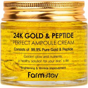 FarmStay 24K Gold & Peptide Crema Perfecta en Ampolla - Hidratante facial con oro de 24K y péptidos FarmStay 24K Gold & Peptide Crema Perfecta en Ampolla - Hidratante facial con oro de 24K y péptidos