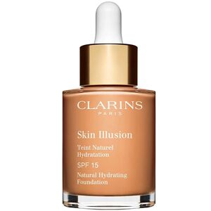 Clarins Skin Illusion Base de maquillaje líquida hidratante Piel desnuda 30mL 108.5 Cashew