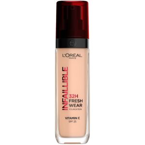 L'Oréal Paris Infaillible 32H Base de maquillaje Fresh Wear SPF25 y Vitamina C 30mL 145 SPF25