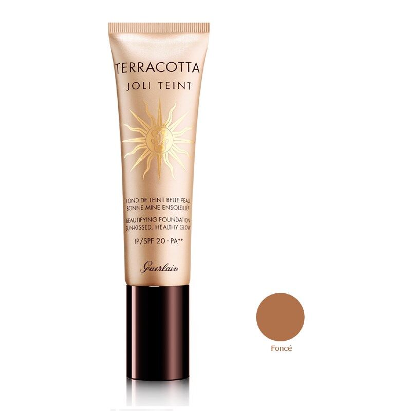 Guerlain Terracotta Joli Teint Base de maquillaje embellecedora Sun-Kissed Glow SPF20 30mL Foncé