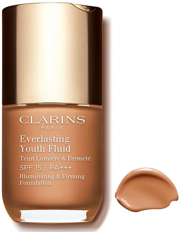 Clarins Fondo de maquillaje fluido SPF15 Juventud Duradera 30mL 113 Chestnut