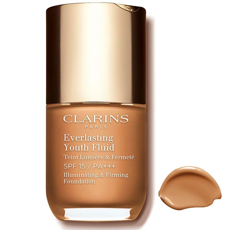 Clarins Fondo de maquillaje fluido SPF15 Juventud Duradera 30mL 114 Capuccino