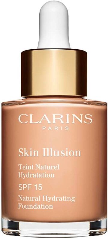 Clarins Skin Illusion Base de maquillaje líquida hidratante Piel desnuda 30mL 107 Beige