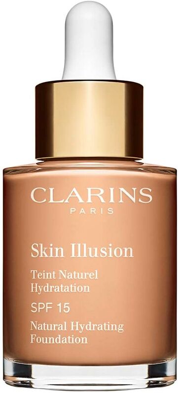 Clarins Skin Illusion Base de maquillaje líquida hidratante Piel desnuda 30mL 108 Sand