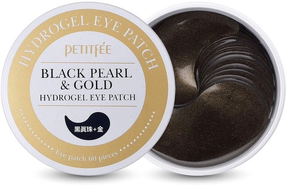 Petitfée Parche ocular de hidrogel perla negra y oro 60&nbsp;un.